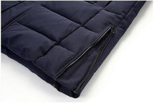 Load image into Gallery viewer, Long Winter Warm Thick Hooded Jacket Coat Windproof Thicken Hooded Coat Comfortable Jacket Men Autumn Outdoor Fashion Classic Windproof Multiple Pockets Men Light Jacket Coat
