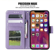 Load image into Gallery viewer, Love Couple Leather Case For iPhone 12 11 Pro  mini Phone Flip Wallet Soft Cover Shockproof Floral Cute Modern Leather Wallet Phone Case For iPhone
