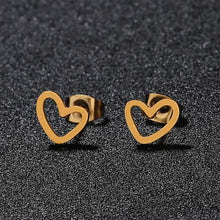 将图片加载到图库查看器，Love Stud Alloy Heart Earrings

