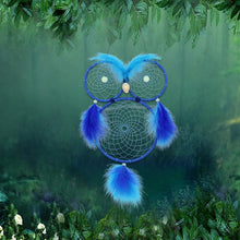 Load image into Gallery viewer, Lovely Owl Dream Catcher Wall Hanging Ornament Large Handmade Perfect Gift Design Dreamcatcher Decoration For Kids' Bedroom Dorm Nursery Chic Ornament Craft  Eyes Can Be Glowed In Darkness
