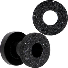 Load image into Gallery viewer, Black PVD Sandblasted Screw Fit Tunnel Plug Set 5mm to 16mm
