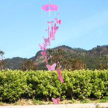 将图片加载到图库查看器，Lucky Butterfly Hanging Wind Chime Bell Garden Decoration Ornament Gift Home Decoration Fashion  High-end Gift Butterfly Gift Grandmother Gift Mother Gift Birthday Gift Festival Gift Witness Friendship Outdoor Wind Chime Garden Decor
