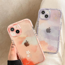 Load image into Gallery viewer, Luminous Art Abstract Phone Case For iPhone 13 12 11 Pro Max Transparent Silicone Shockproof Bumper Cover  Floral Girly Transparent Phone Case Glow In Dark iphone case

