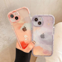 Load image into Gallery viewer, Luminous Art Abstract Phone Case For iPhone 13 12 11 Pro Max Transparent Silicone Shockproof Bumper Cover  Floral Girly Transparent Phone Case Glow In Dark iphone case
