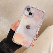Load image into Gallery viewer, Luminous Art Abstract Phone Case For iPhone 13 12 11 Pro Max Transparent Silicone Shockproof Bumper Cover  Floral Girly Transparent Phone Case Glow In Dark iphone case
