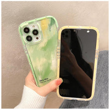 Load image into Gallery viewer, Luminous Art Abstract Phone Case For iPhone 13 12 11 Pro Max Transparent Silicone Shockproof Bumper Cover  Floral Girly Transparent Phone Case Glow In Dark iphone case
