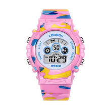 Load image into Gallery viewer, Luminous Camouflage Kids Watches LED Colorful Flash Digital Waterproof Alarm Date Week Digital Sport Watch For Boys Girls Kid Waterproof Electronic Multi Function Casual Outdoor Watches
