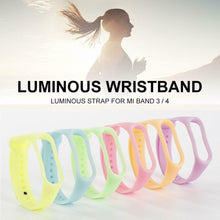 将图片加载到图库查看器，Luminous Glowing Silicone Wrist Strap For Smart Watch Bands Replacement Bracelet Soft Silicone Watch Strap Glow-in-Night Safety And Children Anti-Scratch Protective Watch Bands
