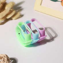 将图片加载到图库查看器，Luminous Glowing Silicone Wrist Strap For Smart Watch Bands Replacement Bracelet Soft Silicone Watch Strap Glow-in-Night Safety And Children Anti-Scratch Protective Watch Bands
