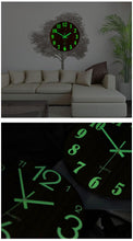 将图片加载到图库查看器，Luminous Wall Clock Silent Non-Ticking Quartz Wall Clocks Large Luminous Function Numbers and Hands Battery Operated Decorative Wall Clock for Office 12 Inch Wooden Silent Non-Ticking Kitchen Wall Clocks With Night Lights For Indoor/Outdoor Living Room
