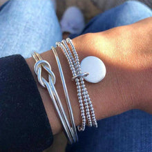 Load image into Gallery viewer, Luxruy Modern Bohemian Gold Color Moon Leaf Crystal Opal Open Bracelet Set for Women In Boho Beach Bangle Jewelry Style
