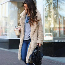 Load image into Gallery viewer, Luxurious Autumn Winter Jacket Female Coat Solid Color Fleece Coats Casual Outerwear Warm Soft Cardigan Fur Jackets For Female Clothes
