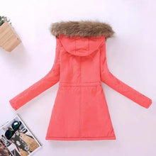 Load image into Gallery viewer, Luxurious Autumn Winter Women Cotton Jacket Padded Casual Slim Coat Emboridery Hooded Size 3XL Wadded Overcoat

