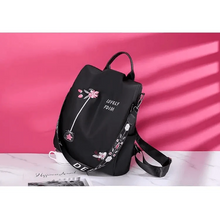 Load image into Gallery viewer, Cloth Backpack Female Embroidery Backpack Bag Nylon Anti-Theft Waterproof Women's Backpack Fashionable Anti-theft Women Backpacks Nice Print School Bag High Quality Large Capacity Backpack (

