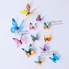 Load image into Gallery viewer, Luxury 3D Wall Stunning 12Pcs 4D Hollow Butterfly Wall Sticker Home Decoration Wall Stickers wedding Party Wedding Decors Butterfly Kids Room Decors
