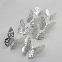 Load image into Gallery viewer, Luxury 3D Wall Stunning 12Pcs 4D Hollow Butterfly Wall Sticker Home Decoration Wall Stickers wedding Party Wedding Decors Butterfly Kids Room Decors
