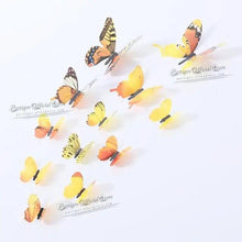 Load image into Gallery viewer, Luxury 3D Wall Stunning 12Pcs 4D Hollow Butterfly Wall Sticker Home Decoration Wall Stickers wedding Party Wedding Decors Butterfly Kids Room Decors
