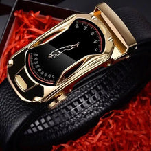 Load image into Gallery viewer, Luxury Automatic Black Genuine Leather Business Belt For Men New Fashion High Quality Black Belts
