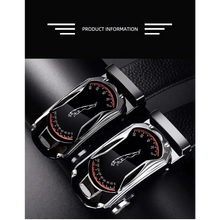 Load image into Gallery viewer, Luxury Automatic Black Genuine Leather Business Belt For Men New Fashion High Quality Black Belts
