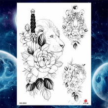 Load image into Gallery viewer, Luxury Big Tattoo Stickers Butterfly Body Arm Leg Tattoos Temporary Black Flower Rose Tattoos For Women's Adults
