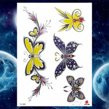 Load image into Gallery viewer, Luxury Big Tattoo Stickers Butterfly Body Arm Leg Tattoos Temporary Black Flower Rose Tattoos For Women's Adults
