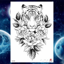 Load image into Gallery viewer, Luxury Big Tattoo Stickers Butterfly Body Arm Leg Tattoos Temporary Black Flower Rose Tattoos For Women's Adults
