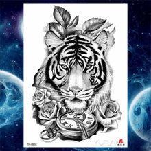 Load image into Gallery viewer, Luxury Big Tattoo Stickers Butterfly Body Arm Leg Tattoos Temporary Black Flower Rose Tattoos For Women's Adults
