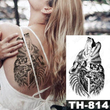 Load image into Gallery viewer, Luxury Big Waterproof Temporary Sticker Tattoo Large Flowers And Animals Body Tattos For Womens
