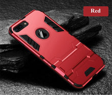 将图片加载到图库查看器，Luxury Black Cool Armor Case For iPhone 8 7 6 6S Plus 5 5s Shockproof Case For iPhone X XS MAX XR Stand Cover Case  Heavy Duty Shockproof Armor Dual Layer Protection Back Case Cover

