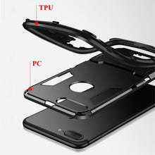 将图片加载到图库查看器，Luxury Black Cool Armor Case For iPhone 8 7 6 6S Plus 5 5s Shockproof Case For iPhone X XS MAX XR Stand Cover Case  Heavy Duty Shockproof Armor Dual Layer Protection Back Case Cover
