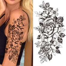 Load image into Gallery viewer, Luxury Black Forest Tiger Wolf Tattoo Sticker Temporary Tattoo Animals Colorful Big Tattoo Stickers For Mens Womens
