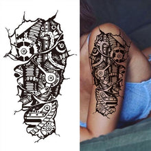 Load image into Gallery viewer, Luxury Black Forest Tiger Wolf Tattoo Sticker Temporary Tattoo Animals Colorful Big Tattoo Stickers For Mens Womens
