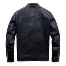 Load image into Gallery viewer, Luxury Black Men Faux Leather Jacket Elegant Motorcycle Men's Jackets Black Warm Business Male PU Leather Coats Men's Leathers Motorcycle Slim Fit Jacket
