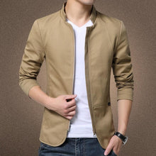 将图片加载到图库查看器，Luxury Black Mens Jacket Fashion Jacket Men Slim Fit Business Casual Male Jackets Warm Outdoor Men's Lightweight Cotton Jacket Elegant Slim Men Solid Color Clothing
