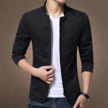 将图片加载到图库查看器，Luxury Black Mens Jacket Fashion Jacket Men Slim Fit Business Casual Male Jackets Warm Outdoor Men's Lightweight Cotton Jacket Elegant Slim Men Solid Color Clothing
