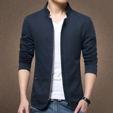 将图片加载到图库查看器，Luxury Black Mens Jacket Fashion Jacket Men Slim Fit Business Casual Male Jackets Warm Outdoor Men's Lightweight Cotton Jacket Elegant Slim Men Solid Color Clothing
