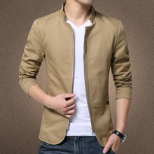 将图片加载到图库查看器，Luxury Black Mens Jacket Fashion Jacket Men Slim Fit Business Casual Male Jackets Warm Outdoor Men's Lightweight Cotton Jacket Elegant Slim Men Solid Color Clothing
