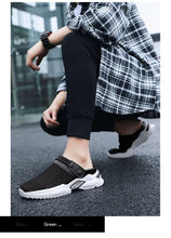 Load image into Gallery viewer, Luxury Black Mens Shoes Flip Flops Platform Slipper Sandals Men Shoe Summer Tennis Fitness Gym Garden Clog Shoes Sandals Summer Indoor Outdoor Walking Slipper
