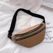 将图片加载到图库查看器，Luxury Black  PU Leather Fashion Women Waist Bag Waterproof Fanny Pack Beautiful Design Fanny Pack Cool Travel Waist Bag

