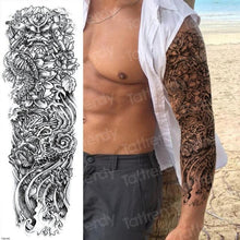 Load image into Gallery viewer, Luxury Black Temporary Tattoo Waterproof Big Lion Tattoo For Body Arm Legs Modern Large Design
