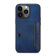 Load image into Gallery viewer, Luxury Brown Leather With Card Holder Phone Case For iPhone 11 12 Pro Max Soft Silicone Back Cover For iPhone 13 14 Pro Genuine Leather Case for iPhone
