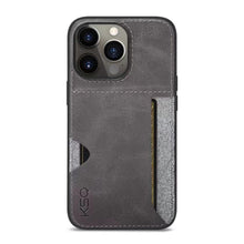 Load image into Gallery viewer, Luxury Brown Leather With Card Holder Phone Case For iPhone 11 12 Pro Max Soft Silicone Back Cover For iPhone 13 14 Pro Genuine Leather Case for iPhone
