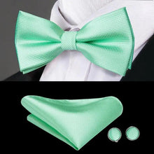 将图片加载到图库查看器，Luxury Butterfly Beige Silk Bow Ties For Men Gentlemens Cufflinks Set Elegant Design Wedding Party Bowties For Tuxedo Excellent Gift For Prom
