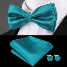 将图片加载到图库查看器，Luxury Butterfly Beige Silk Bow Ties For Men Gentlemens Cufflinks Set Elegant Design Wedding Party Bowties For Tuxedo Excellent Gift For Prom
