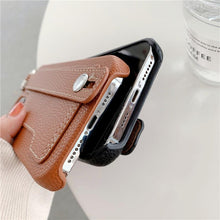 将图片加载到图库查看器，Luxury Card Holder Wrist Strap Leather Wallet Case For iphone 12 13 14 14pro 13Pro Max Mini Protective Cover Wallet Case With Leather Adjustable Hand Strap Phone Cover
