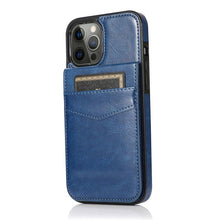 将图片加载到图库查看器，Luxury Cards Case For iPhone 14 13 12 Mini 11 Pro Max Durable Leather Strong Stand Holder Phone Cover Magnetic Flip Case For Women Girls With Card Holder Secure Card Holder
