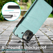 将图片加载到图库查看器，Luxury Cards Case For iPhone 14 13 12 Mini 11 Pro Max Durable Leather Strong Stand Holder Phone Cover Magnetic Flip Case For Women Girls With Card Holder Secure Card Holder
