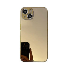 Load image into Gallery viewer, Luxury Clear Back Mirror Shock-Absorption Anti-Scratch Bright Reflection Protective Case Cover Silver Golden Mirror Shockproof Case for iPhone 14 13 12 Pro Max 11 X XR XS 8Plus iphone Hard Back Cover
