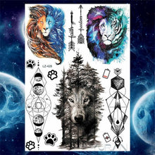 Load image into Gallery viewer, Luxury Colorful Flower Lavender Waterproof Temporary Tattoos Animals Arm Chest Tattoo Stickers Elegant Summer Style For Womens Mens
