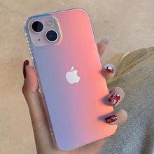 将图片加载到图库查看器，Luxury Colorful Phone Case for iPhone 14 13 Pro Max 12 11 XS X XR 7 Plus 12 13 Mini Shockproof Clear Protective Case Shock-Absorbing Bright Cover Shiny Finish Back Cover

